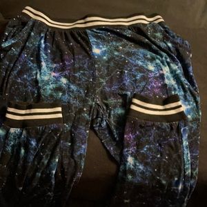 Rue21 galaxy print joggers size M